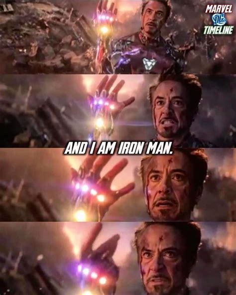 And Im Ironman Was This The Best Moment In Endgame Source Marveldctimelinefollow Marvel