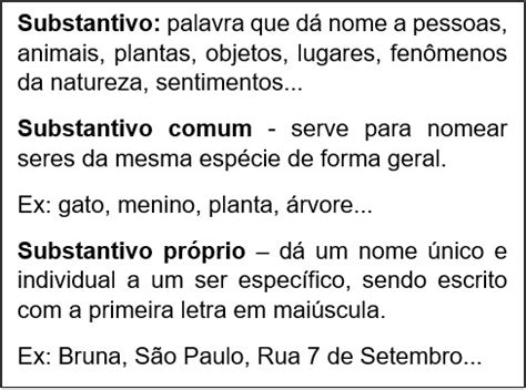 Atividade sobre Substantivo Comum e Próprio 3º e 4º ano Tudo Português