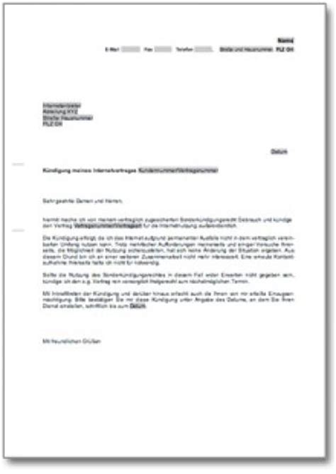 Vollständiger ausfall des internets laut störungsabfrage keine störung in dem bereich Kündigung des Internetanbieters (außerordentlich, wegen ...