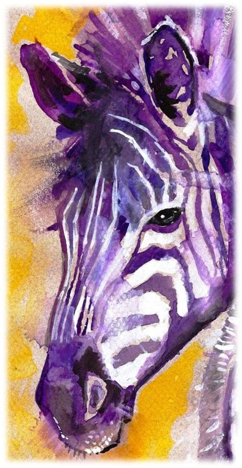 Zebra Watercolor Painting Print Artistsigned By Canyonwrensnest 999