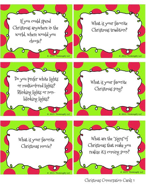 Christmas Conversation Starters And Writing Prompts Christmas Activity