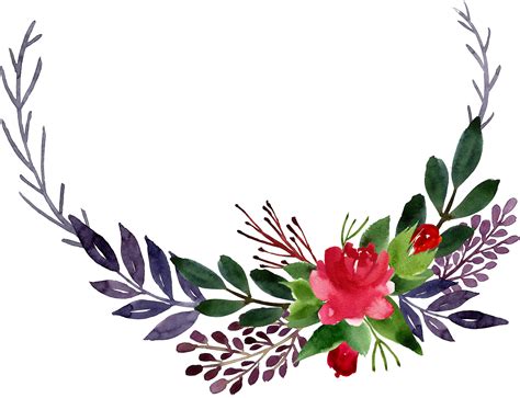 Free Watercolor Flower Border Transparent