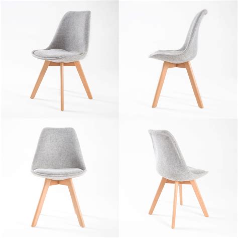 Dining tables | bar tables. Replica Eames Fabric Padded Dining Chair - GREY X2 - La Bella