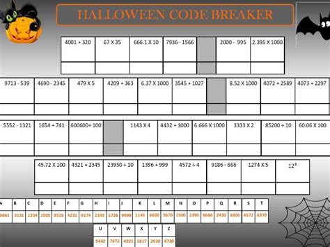 Halloween Maths Code Breaker And Maze Teaching Resources