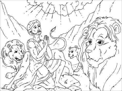 Daniel In The Lions Den Coloring Page Coloring Pages 4 U
