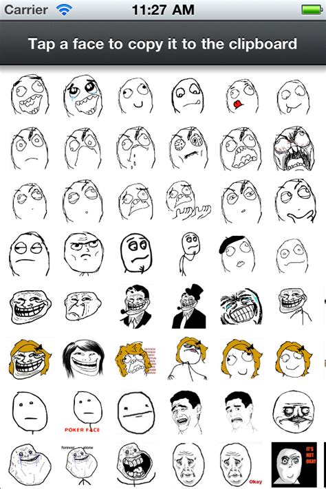 All The Rage Faces For Iphone Rage Faces Rage Comics
