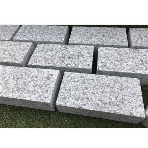 Silver Grey Solid Granite Sawn Cobble Setts 200×100 50mm 1m² Price