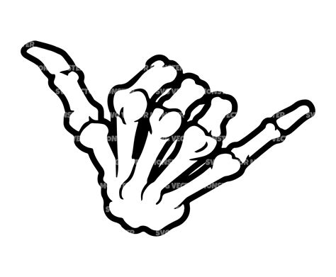 Skeleton Shaka Hand Svg Skeleton Hand Shaka Sign Svg Dxf Etsy Shaka