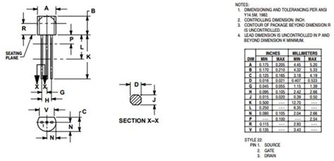 2n3819 N Channel Jfet Pinout Datasheet Example Circuit Features
