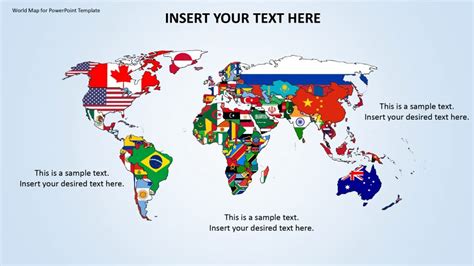 World Flag Map For Powerpoint Template Slidevilla