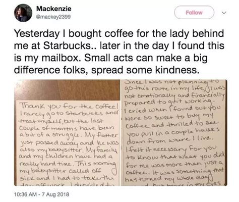Woman Buys Coffee For Stranger In Starbucks And Is Stunned By What Happened Next Birmingham Live