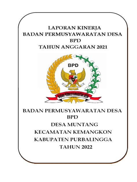 Laporan Kinerja Bpd Ta 2021 Pdf