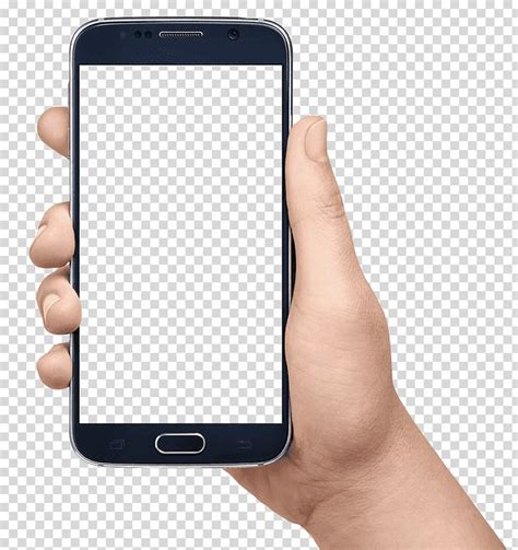 Iphone Samsung Galaxy Smartphone Mão Segurando Um Telefone Celular