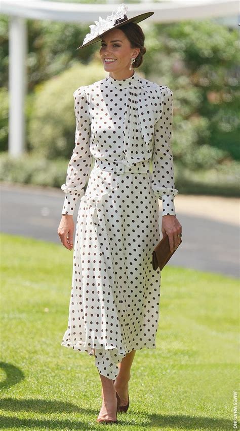 Kate Dons Polka Dot Dress For Royal Ascot Races Kate Middleton
