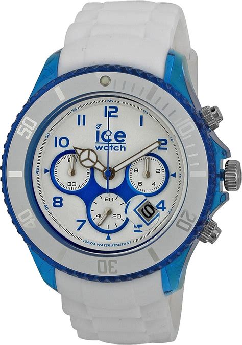 Ice Watch Chrono Party Mens Quartz Watch With White Silicone Bracelet