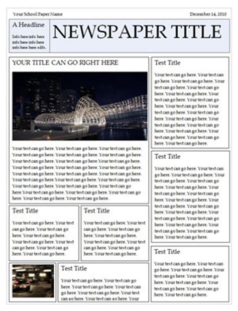 The newspaper reports teaching pack. Microsoft Word Newspaper Templates for Students...