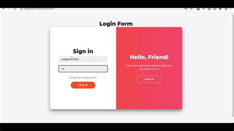 Responsive Login Form And Registration Form Using Html And Css With