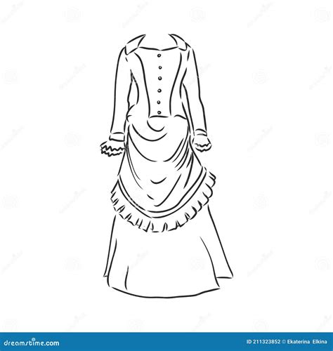 Victorian Dress Drawing