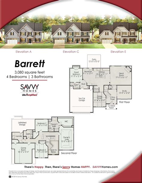 The Barrett Floor Plan By Savvy Homes
