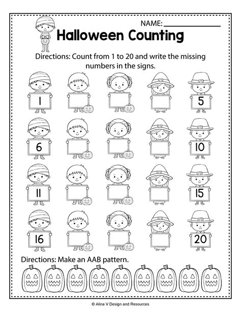 This blog was created to support young parents and teachers to make. Halloween Counting Math Worksheets and activities for preschool, kindergarten and 1st grade kids ...