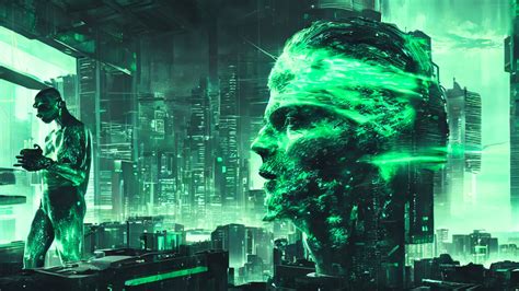 Prompthunt Cyberpunk Green Gigachad Nebula Sculpture Floating In Space