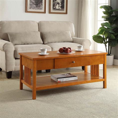 Usl Mission Oak Coffee Table Sk19211a Mo The Home Depot