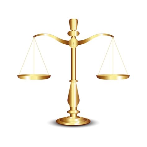 Premium Vector Scales Gold Scales Of Justice Isolated On White