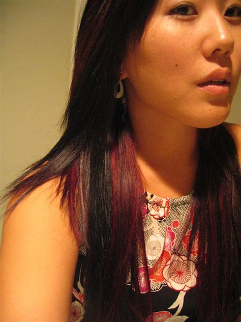 Black hair with hot pink peek a boo highlights. Blonde Peek A Boo Streaks - Homemade Porn