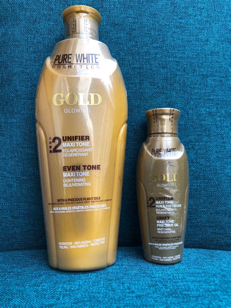 Pure White Gold Glowing Lotion 400ml Oil 100ml 2pic Set Afro Body Glow