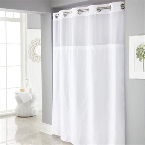 Hookless Hbh40e257 Escape Shower Curtain With Snap In Liner White With