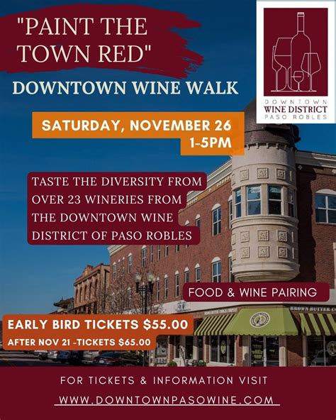 Paint The Town Red Downtown Paso Robles Wine Walk Pianettawinery
