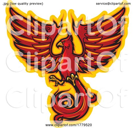 Fiery Phoenix Bird By Vector Tradition Sm 1779520