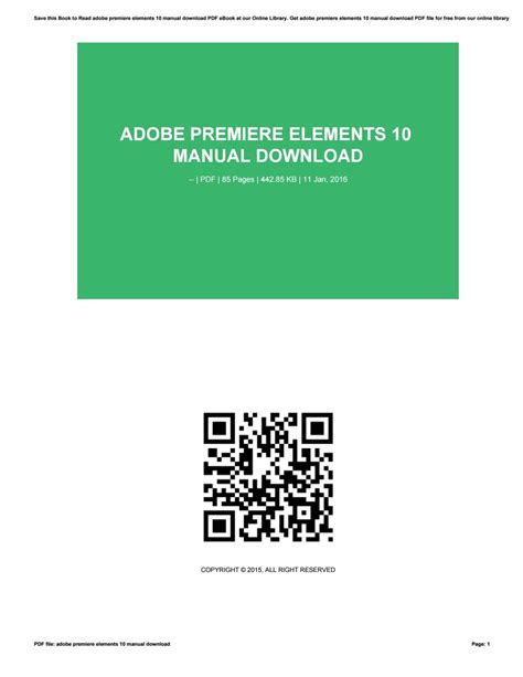 Adobe premiere elements latest version: Adobe premiere elements 10 manual download pdf ...
