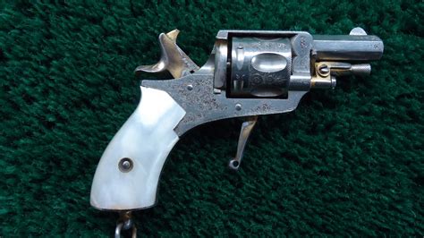 Mhg890 Very Small Belgian Made Folding Trigger 22 Revolver A Merz