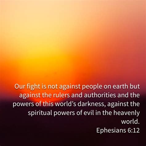 Ephesians 612 New Century Version Ncv Power Of Evil Spiritual