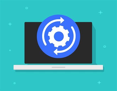 Premium Vector Computer Setting Process Icon Or Flat Pc Fixing Revamp
