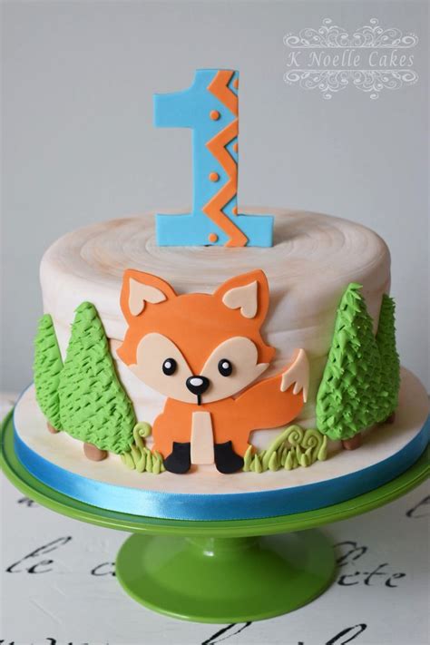 Baby boys also need unique, delicious first birthday cakes. Fox theme 1st Birthday cake by K Noelle Cakes | Baby boy birthday cake, Boys 1st birthday cake ...