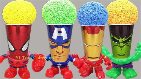 Marvel Avengers Wrong Heads Foam Surprise Cups Spiderman Captain