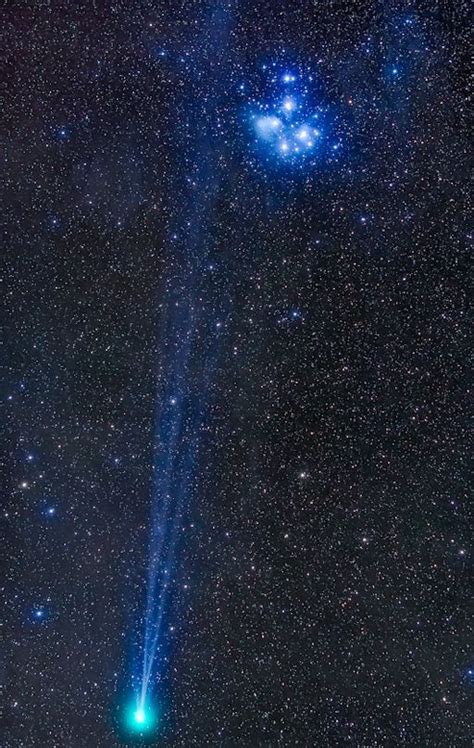 Comet Lovejoy C2014 Q2 Is Passing By The Pleiades Creating A
