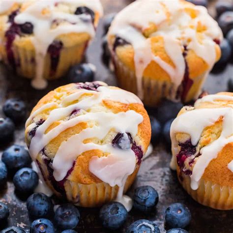 Blueberry Muffins With Lemon Glaze Video Natashaskitchen Com
