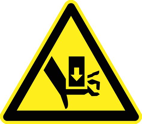 Clipart Crush Hazard Warning Sign