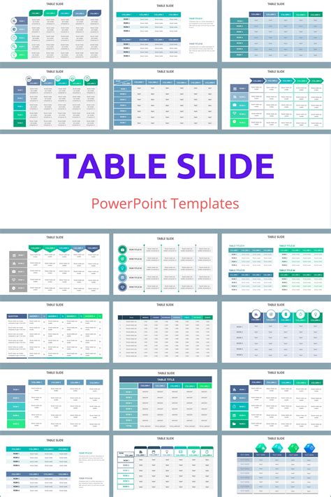 Table Powerpoint Templates 20 Best Design Infographic Templates