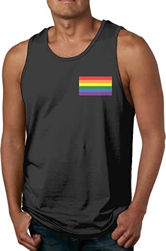 Classic Tanks Rainbow Gay Pride Flag Men S Cotton Tank Top Shirt At