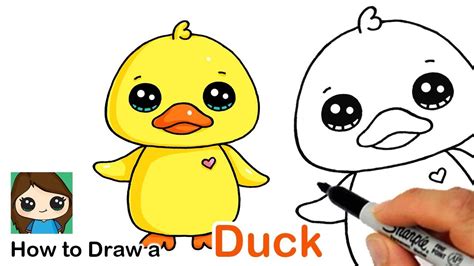 Simple Cute Duck Drawing Dominque Miranda