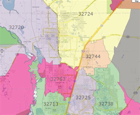 Orlando Fl Zip Code Map Map