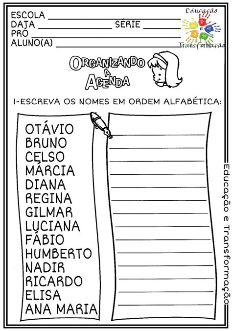 Ordem Alfabética 4 Ano Explicação