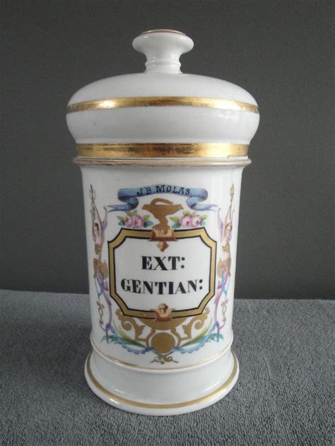 Very Beautiful Apothecary Jar French Paris Porcelain 19th Century