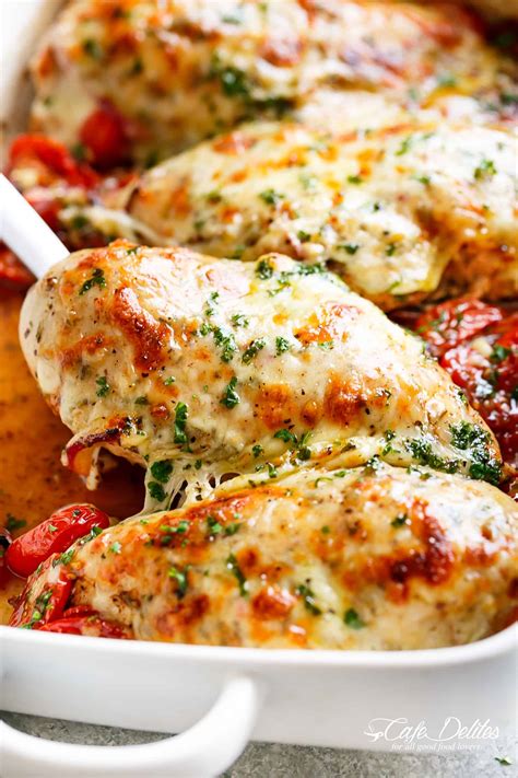 Balsamic Baked Chicken Breast With Mozzarella Cheese - Cafe Delites