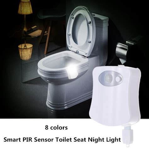 Smart Pir Motion Sensor Toilet Seat Night Light Color Waterproof Backlight Toilet Lamp Led