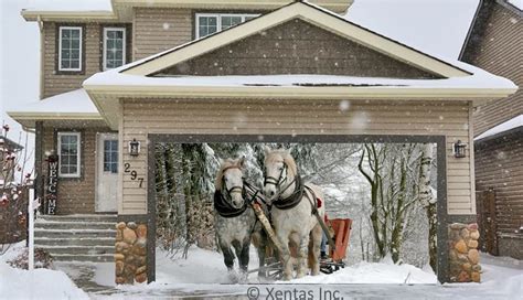 Garage Door Decor Sleigh Ride By Xentas Print Decor Christmas Banners